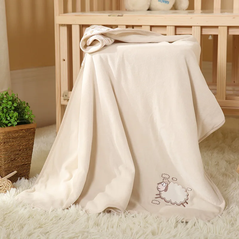 Baby blanket baby newborn winter thick warm sleeping blanket 0 6 months baby infant quilt sheep