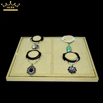 

Wholesale 40*50cm High-grade Linen Necklace Display Stand Organizer Show Case Jewelry Display Pendant Organizer Show Shelf