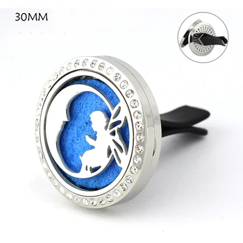 

30mm Moon Fairy Magnetics Diffuser Stainless Steel Car Aromatherapy Locket Essential Oil Car Diffuser
