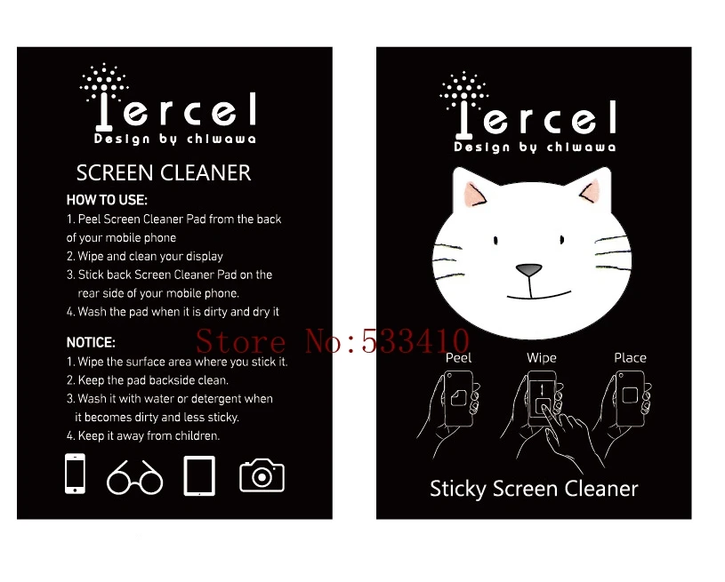 

2pcs/lot mobile screen cleaner.Mobile sticker cleaner,cat mini mobile phone cleaner free shipping