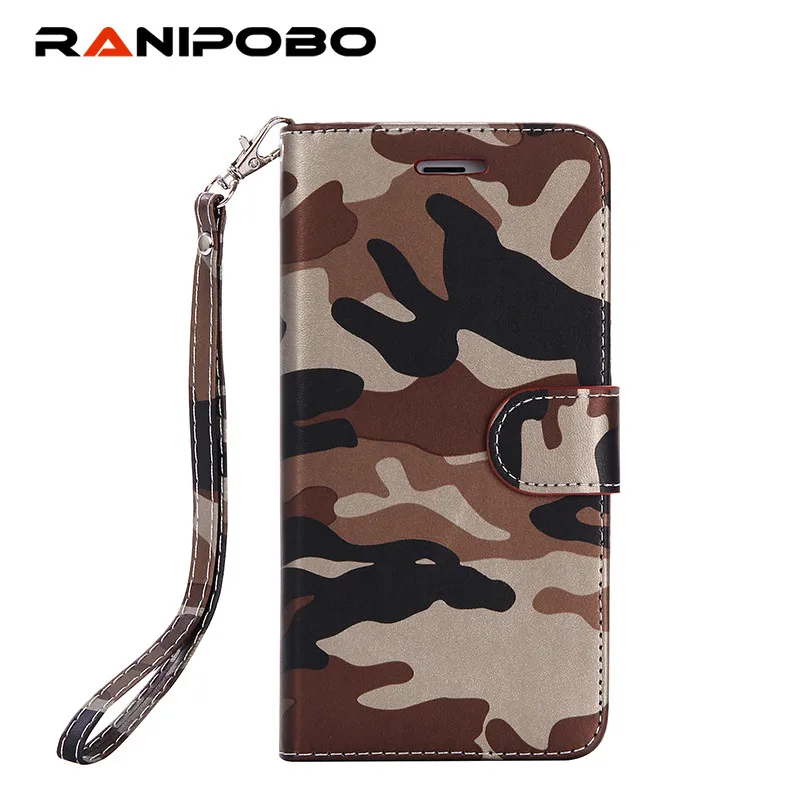 Fashion Camouflage Army Leather Case for iPhone SE 5 5S 6S 6 Plus 7