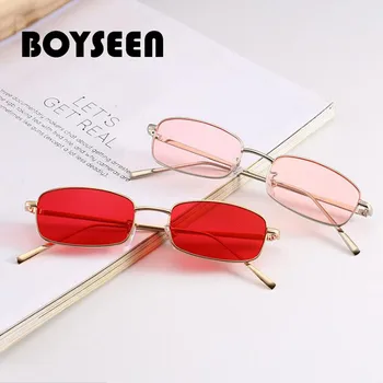 

BOYSEEN Trend Square Metal fashion men and women sunglasses Marine small glasses 6252