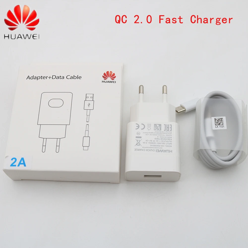 

Original Huawei 9V2A EU charger QC2.0 Quick Fast Charge Adapter Type-c For Nova3 3i 2i Honor9 8x p7 p8 p9 p10 lite Mate7 8 9 10