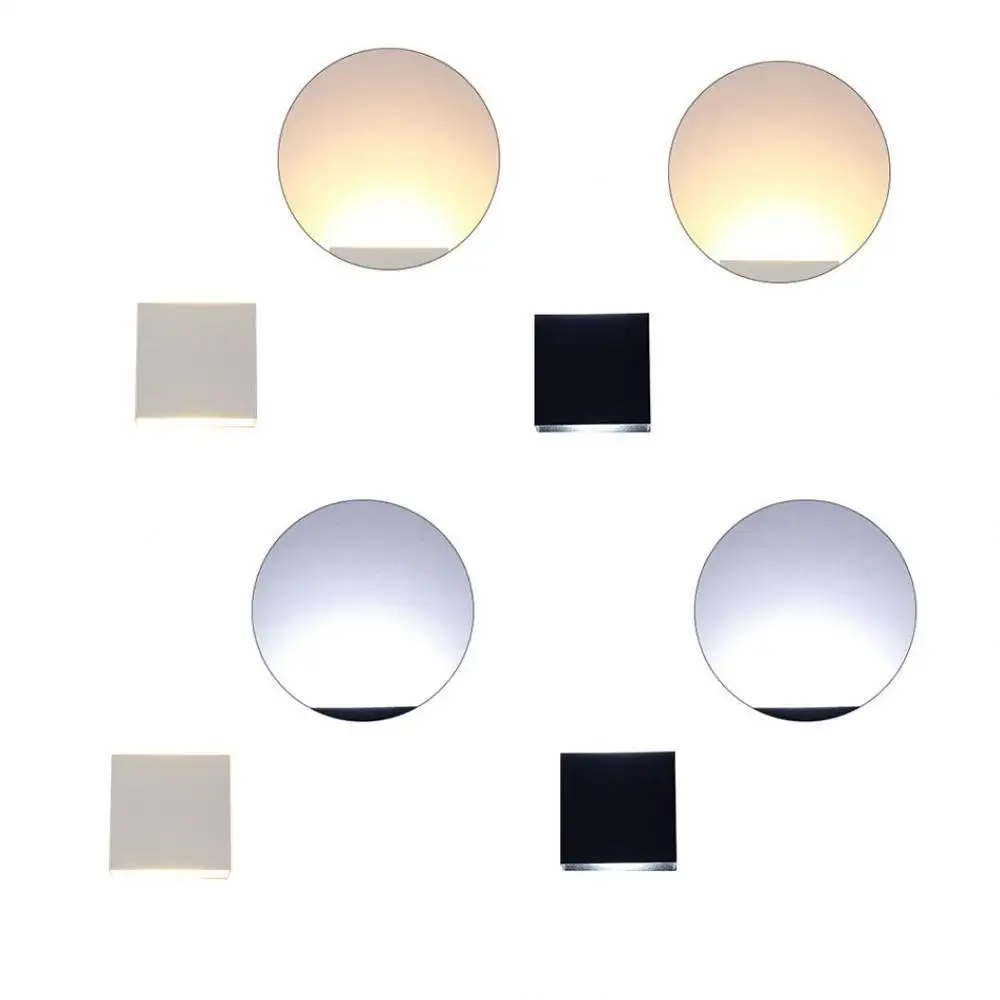 LED Wall Light 6W 12W Square Lamp For Indoor Bathroom Bedroom Bedside Living Room Lighting Lamps Fixture Wall Sconce
