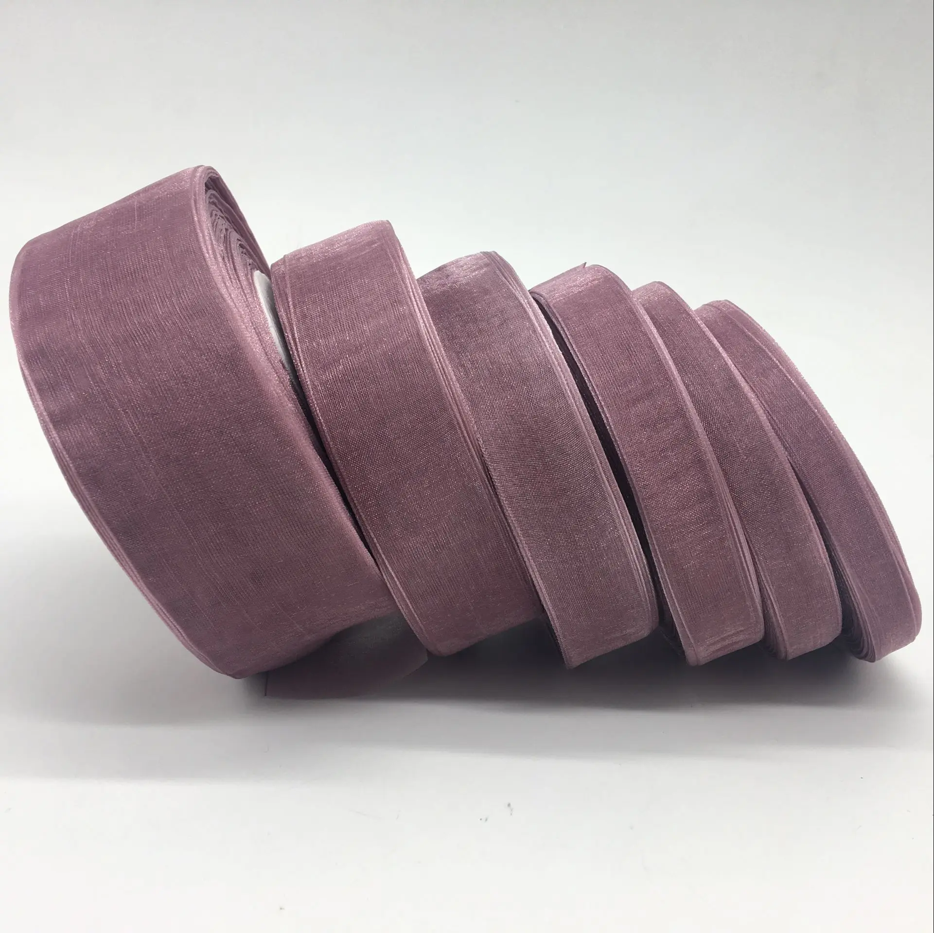 

50yards 10mm-50mm Pale mauve Organza Ribbon Gift Wrapping Bow Wedding Decoration DIY Christmas Ribbons