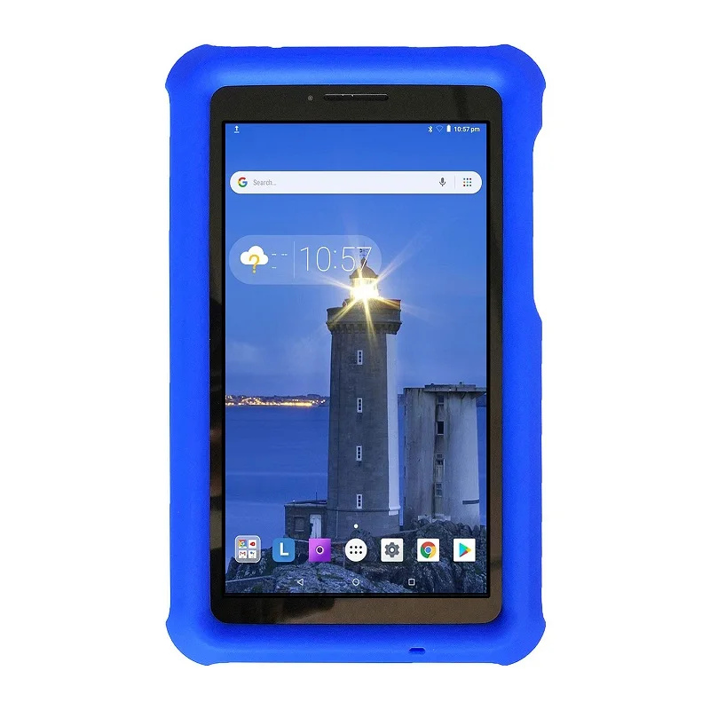 MingShore для lenovo Tab E7, детский Силиконовый противоударный мягкий чехол, чехол для lenovo Tab E7, 7,0 дюймов, TB-7104F, планшет, прочный Чехол - Цвет: Blue