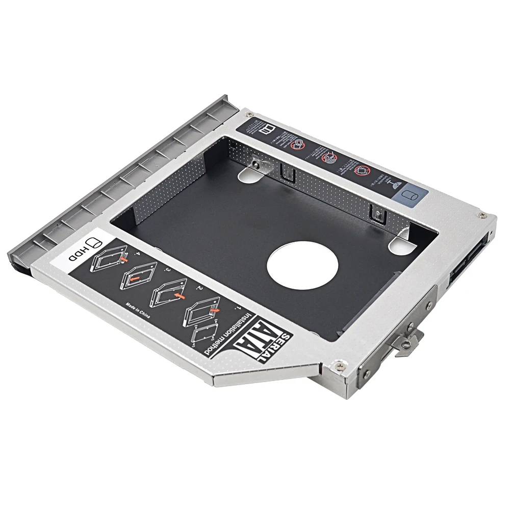 Высокое качество 2nd HDD Caddy 12 7 мм SATA III 2 5 "SSD жесткий диск чехол для HP EliteBook 8460p 8470p