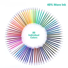 Цвет 80 блеск и неоновый глиттер не дублирует 40% больше чернил, чем стандартные заправки