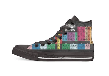 

Periodic Table of Horror Movies Casual High Top Canvas shoes sneakers Light Walking Shoes