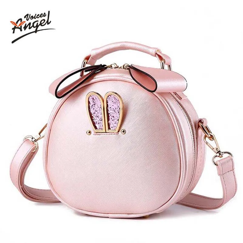 

2017 Women Shoulder Bags Crossbody Bag For Women Handbag PU Leather Candy Color Cute Rabbit Ear Bolsa Feminina Mochila Totes
