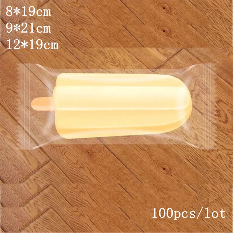 

New Style Transparent Serrated Plastic Ice Cream Package Bag Food Opp Popsicle Package Pouch Baking Pack 3 sizes 100pcs/lot