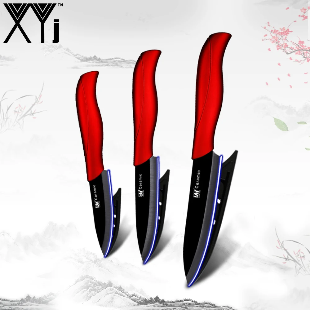 

XYj Chef Ceramic Kitchen Knife Zirconium Oxide Knives Set Fruit Vegatable Anti-Bacteria Kitchen Ceramic Cutlery Cooking Tools