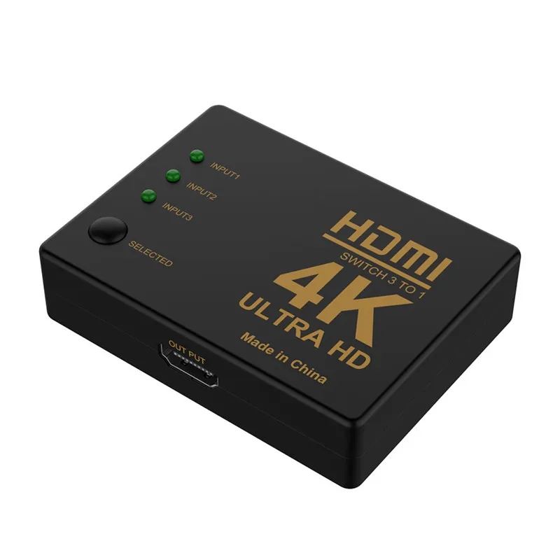 Robotsky HDMI Splitter 3 Порты и разъёмы HDMI коммутатор 3 в 1 из 4 К Hdmi конвертер Кабель-адаптер для xbox 360 PS3 PS4 ЖК-дисплей HDTV