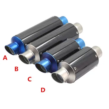 

51MM Universal Motorcycle Moto LEOVINCE Exhaust Pipe Muffler CB600 CBR600 CBR1000 ER6N ER6R YZF600 Z750 With Sticker Decal
