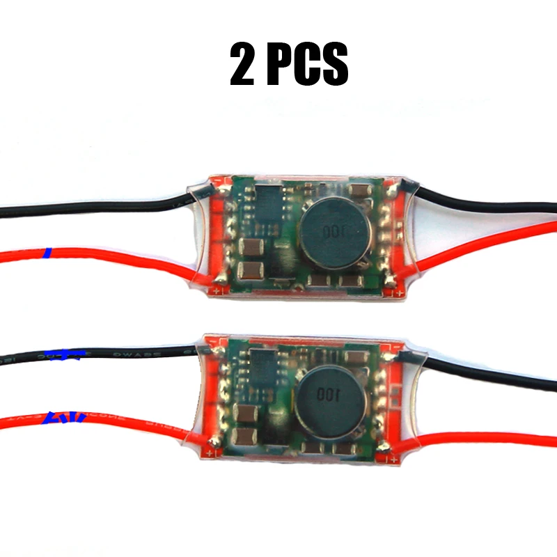 2 шт. ультра легкий UBEC 3A 5 В/12 В понижающий модуль BEC 6g для радиоуправляемых дронов