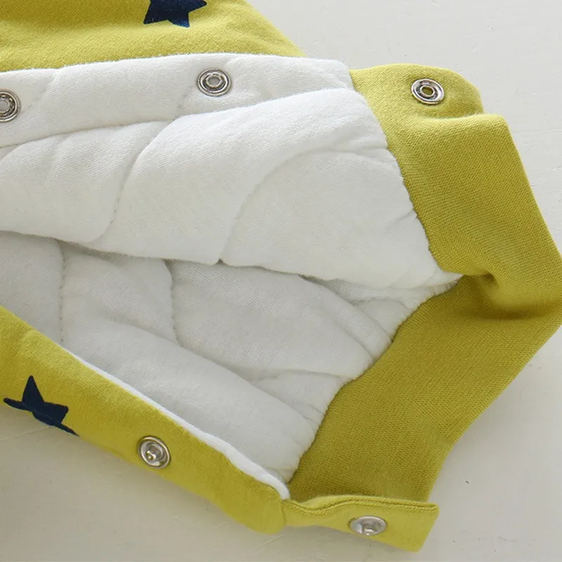 CROAL CHERIE 60-100cm Fashion Star Printing Baby Girl Winter Clothes Hooded Warm Newborn Romper Baby Costume Christmas Costume (8)