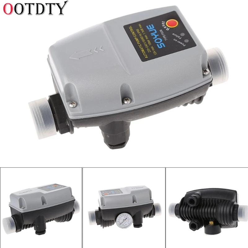 

OOTDTY Automatic Pressure Controller Electronic Switch Control Flow For Water Pump Grey