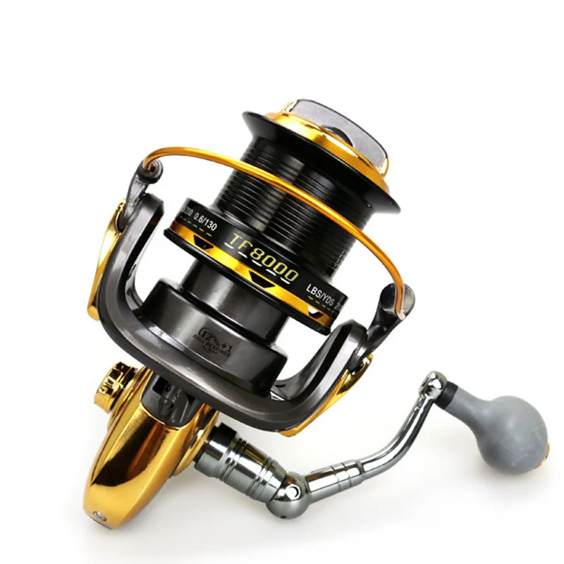 TF8000 9000 Large Sea Fishing Reel Wheel Spinning Fishing Reel Metal