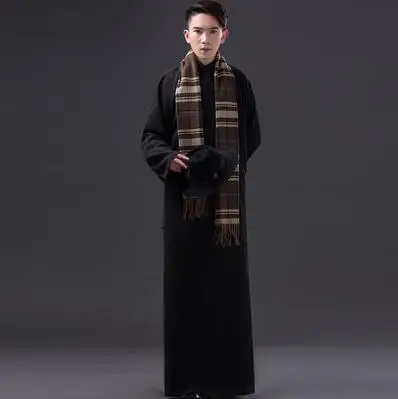 Youth performance costume Republic of China Men's wear student Gown Clothing retro Chinese style Autumn gown mandarin Long Robe