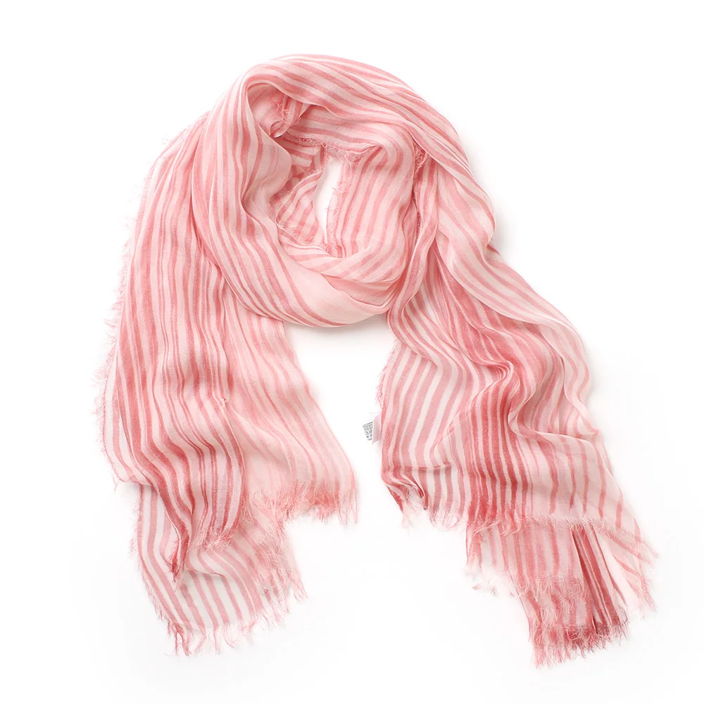 

New fashion women ombre stripe print 100% viscose thin scarf lady soft warm air shawl wraps spring gradient silk scarves bufanda