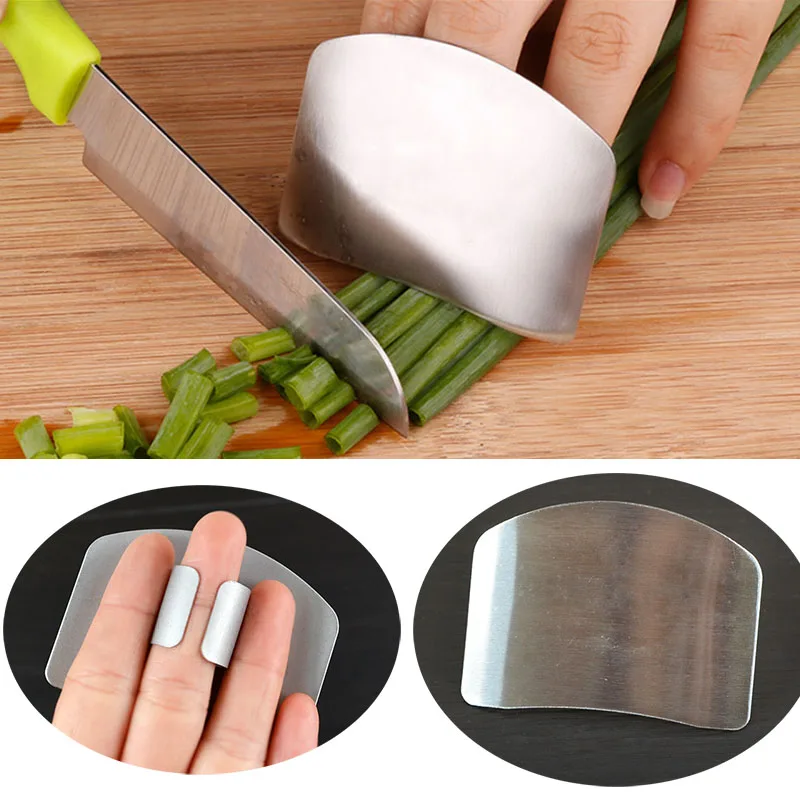 Stainless Steel Finger Protector Hand Cut Guard Kitchen Safe Slice