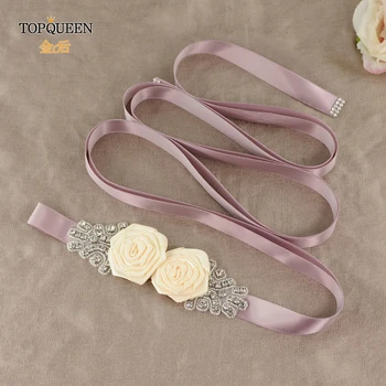 

TOPQUEEN Lavender Belt Simple Lavender Wedding Dress Belt Flower Decorative Belts for Children Color Belt for Wedding Dress S415