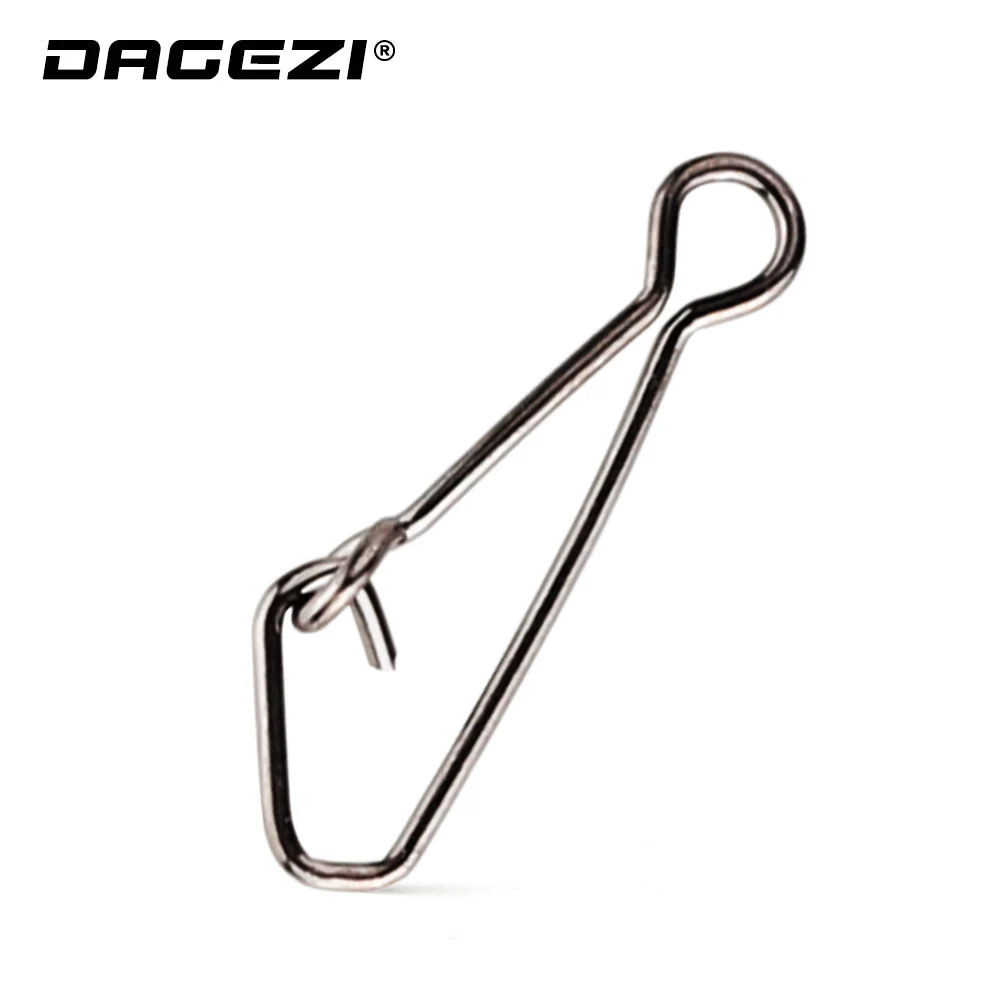 DAGEZI pesca conector de 25 unids/lote de pescar de acero inoxidable gira fotos gancho de pesca en mar océano rodamiento giratorio Snap