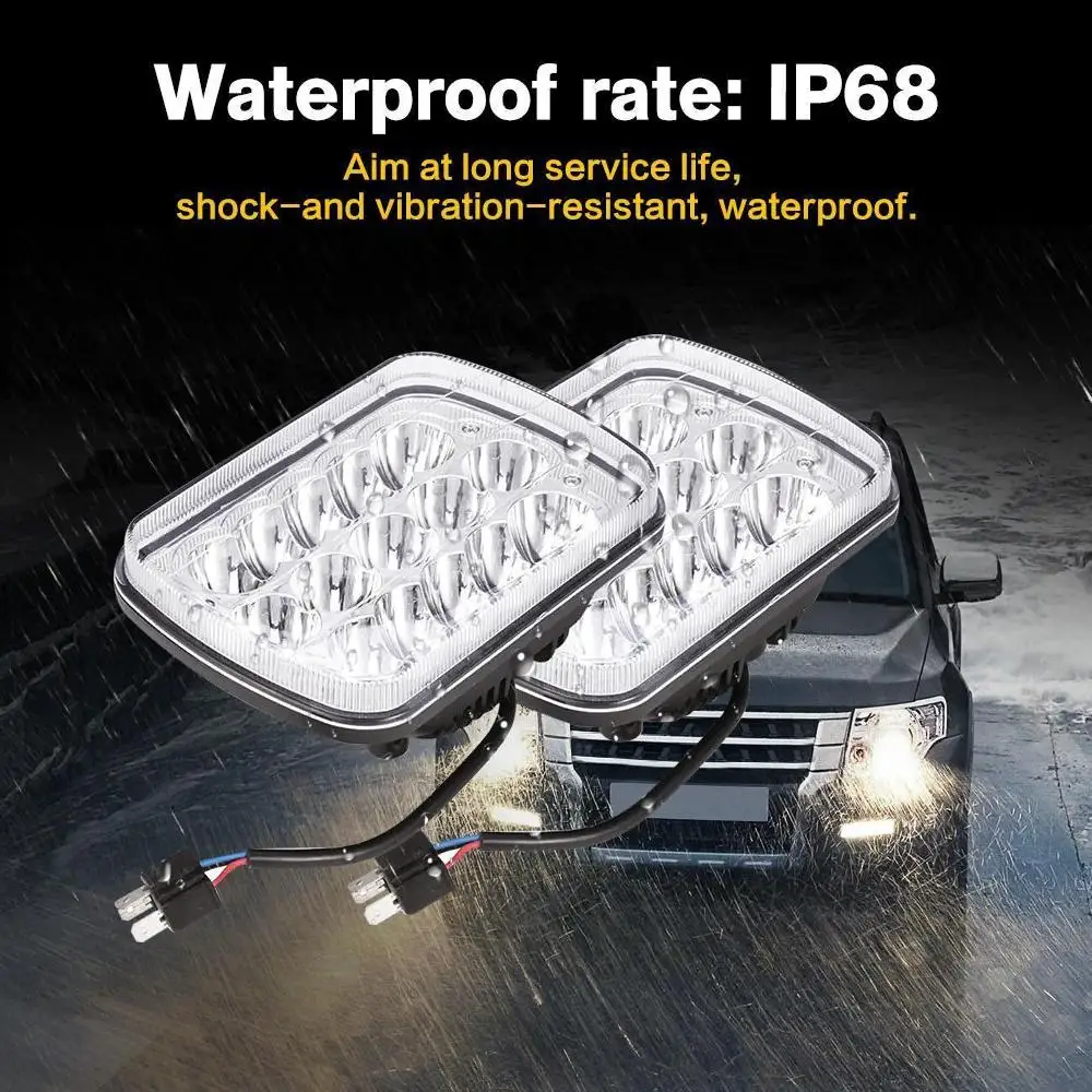 Partol 7x6 H4 светодиодные фары 4x6 45 Вт Hi/lo луч 12 В для Chevy внедорожный прицеп различные
