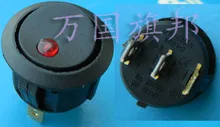 Entrega gratuita. Interruptor tipo de navio rodada interruptor Três pés 6 um 250 v 20mm de diâmetro com lâmpada olho de gato