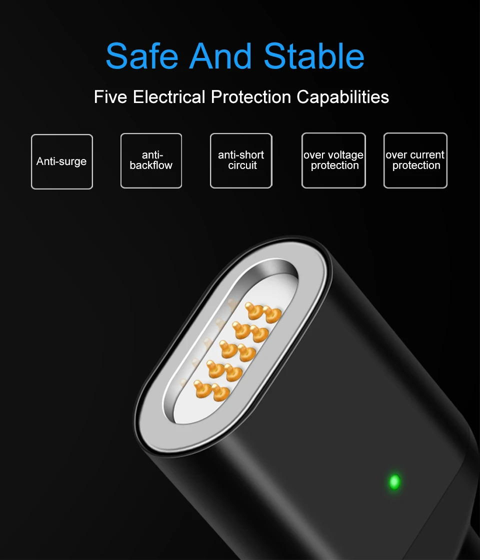 PD Fast Charging Type C Magnetic Cable for Macbook 6