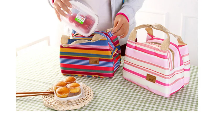 New Fashion Portable Insulated Packed Lunch Bag Waterproof Handheld Insulation Cooler Bag Picnic Bags Totes Carry Case Food Bags (9)
