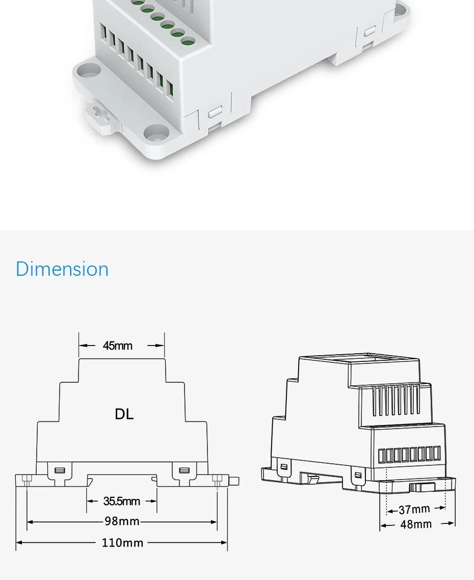 DL DMX512 к 4CH 0-10 В декодер 0-10 В светодио дный диммер DMX512 сигнал 0-10 В сигнала RGB/контроллер rgbw 4 канала Диммер 12-24 В