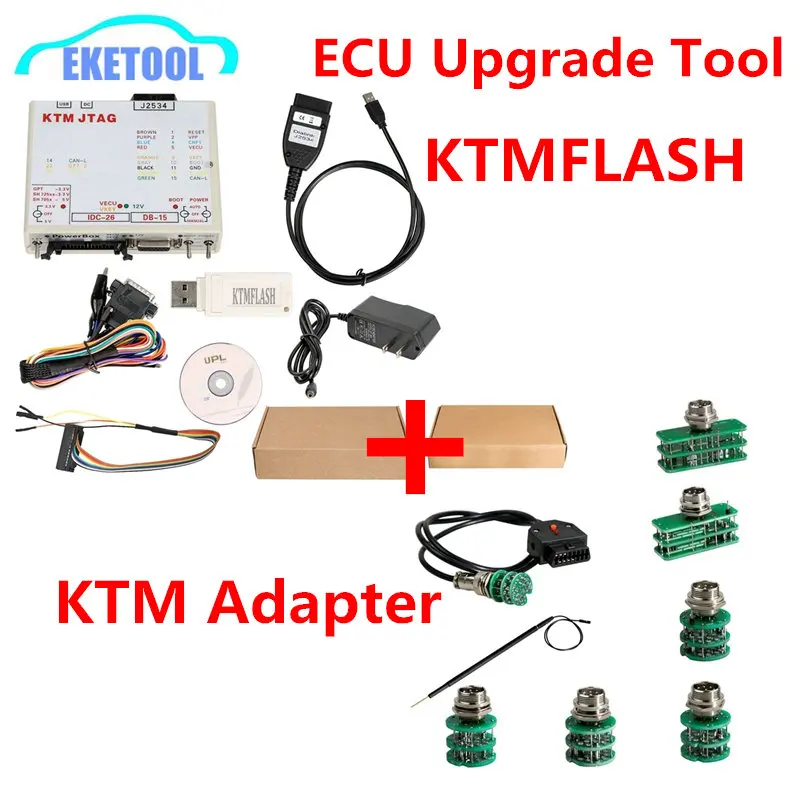 

Best Quality ECU Programmer KTMFLASH V1.1.94 ECU Transmission Box KTM FLash ECU Upgrade Tool KTM Adapter Gearbox Green Adapters