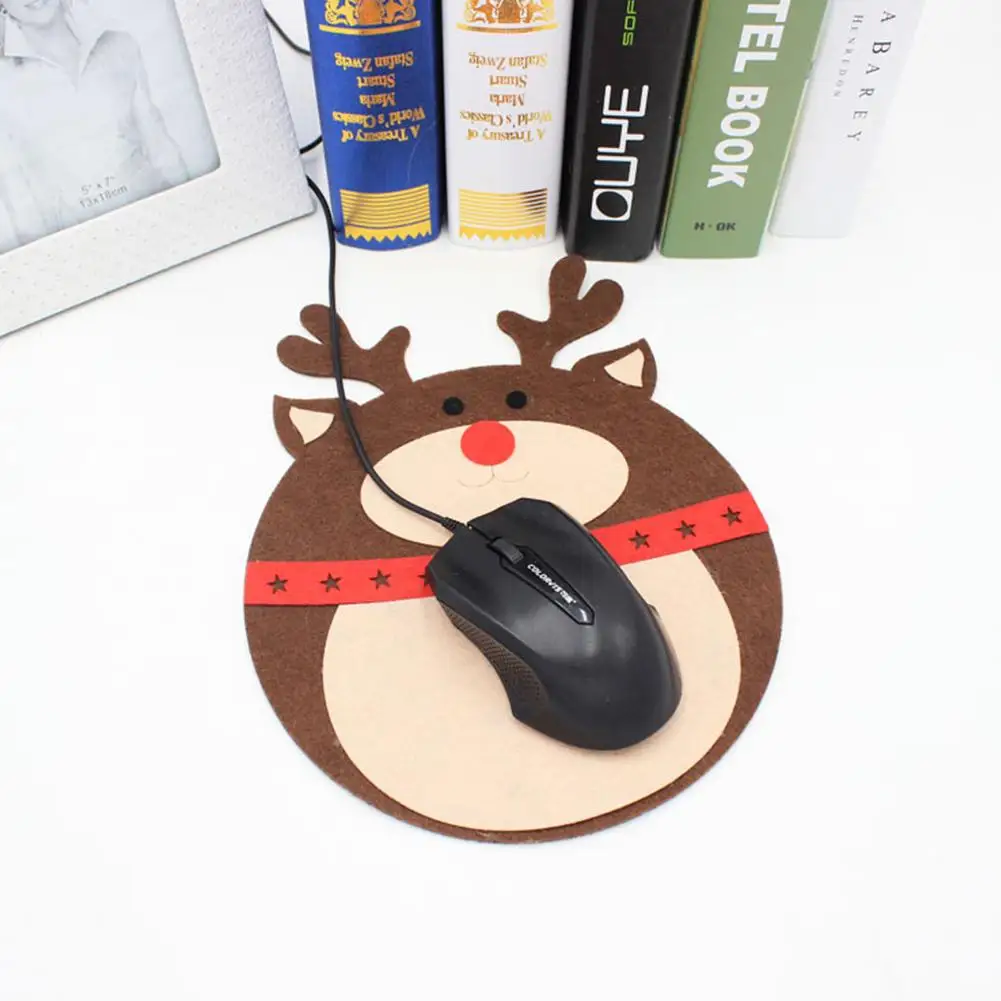 

Cute Christmas Santa Claus Reindeer Snowman Penguin Non-Woven Laptop PC Desktop Computer Game Mouse Pad Mat Mousepad Xmas Gift