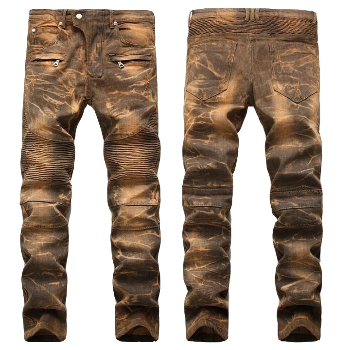 Высокое качество для мужчин's джинсы для женщин модные повседневное бренд Прямо Racer мужские байкерские джинсы хип хоп узкие джинсы мужчин
