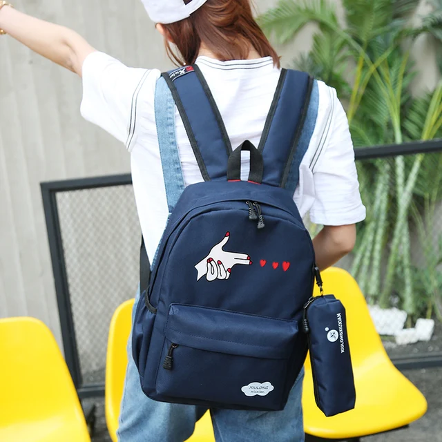 Simple backpack female Korean fashion backpack backpack student school bag in Backpacks from