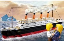 Sluban RMS Titanic 3D City Ship 1021PCS Construction Brick Block Set Educational Hobbies Toys
