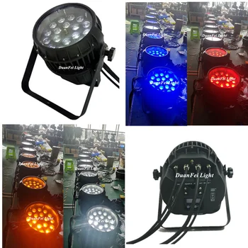 

(Flycase) 6lot 18x15w zoom rgbwa led par outdoor stage wireless dmx par led light aluminium uplights