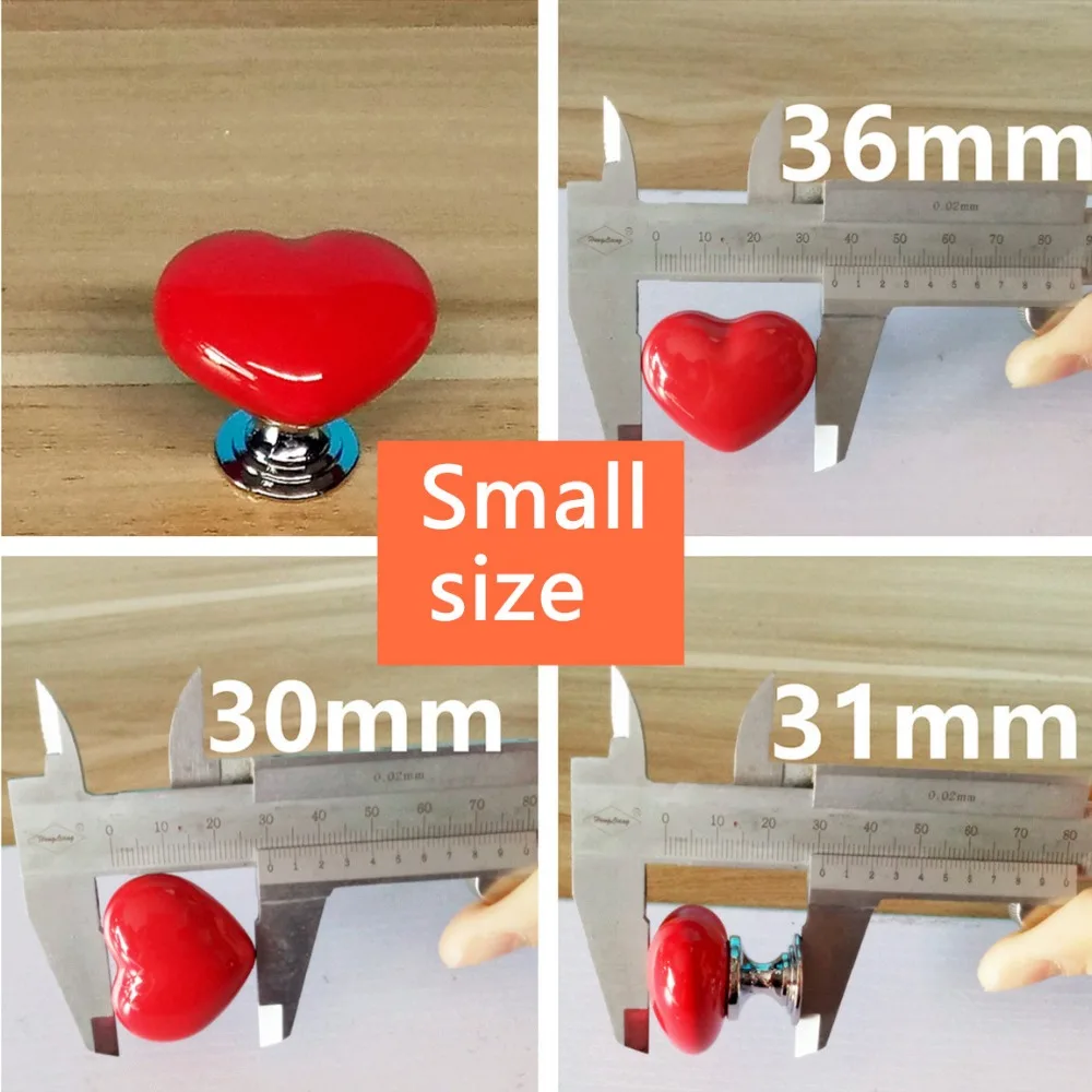 Размер 36 мм 50 мм форма сердца любовь красочные дети керамические круглые ручки для шкафа; на ящики Керамические ручки для шкафчиков фарфоровые дверные мебельные ручки с s