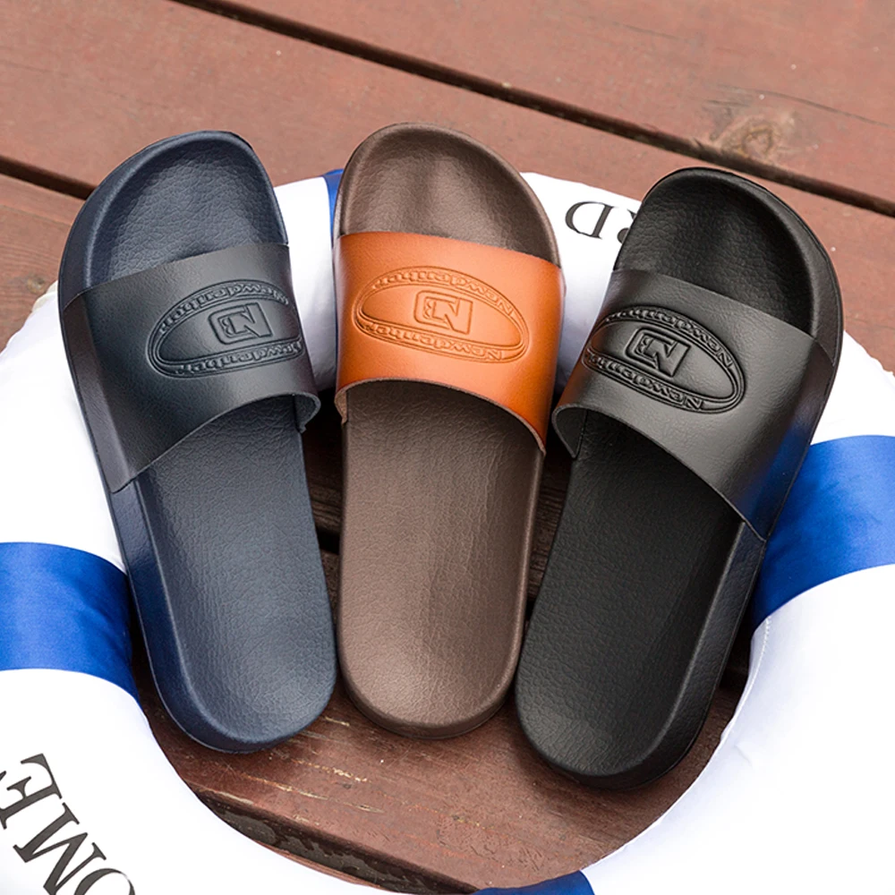 Big Size 48 Men Slippers Soft Sole Sandals Anti-Slip Wear-Resistant EVA Sole Comfortable Home Slippers Bathroom Bath Flip-Flops