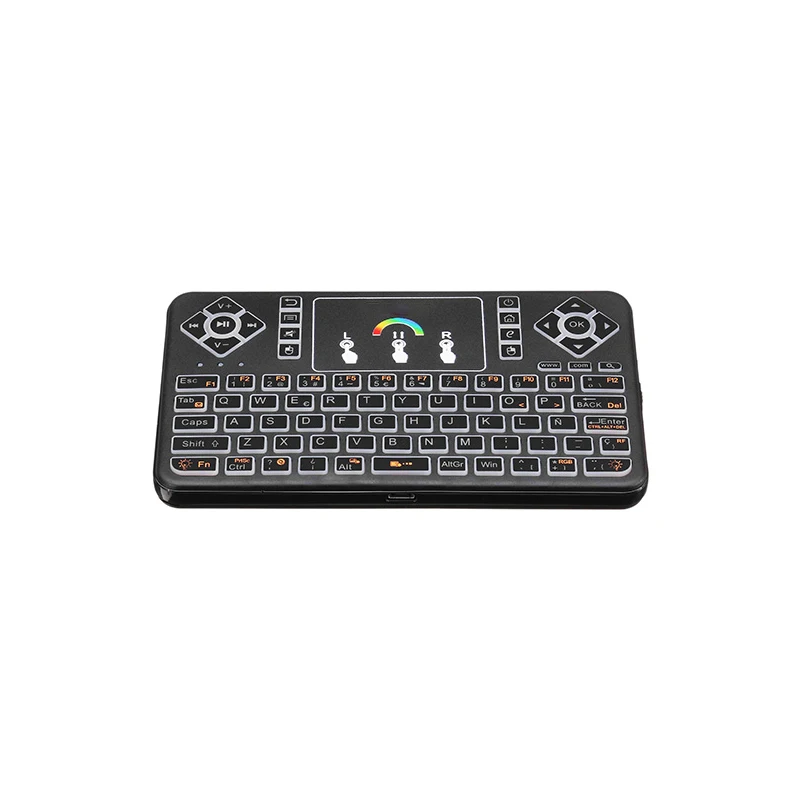 TZ Q9 2 4 ГГц Bluetooth V3.0 Беспроводная клавиатура с RGB подсветкой сенсорная панель для