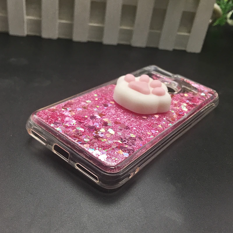 3d Squishy Cat Case For Huawei P8 P9 Lite 2017 Phone Case Liquid Glitter Paillette Sand Quicksand soft Honor 8 LITE Back Cover (21)