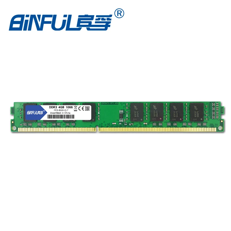  Binful DDR3 4GB 1066MHz PC3-8500 Memory Ram memoria ram For desktop PC non-ECC System High Compatib