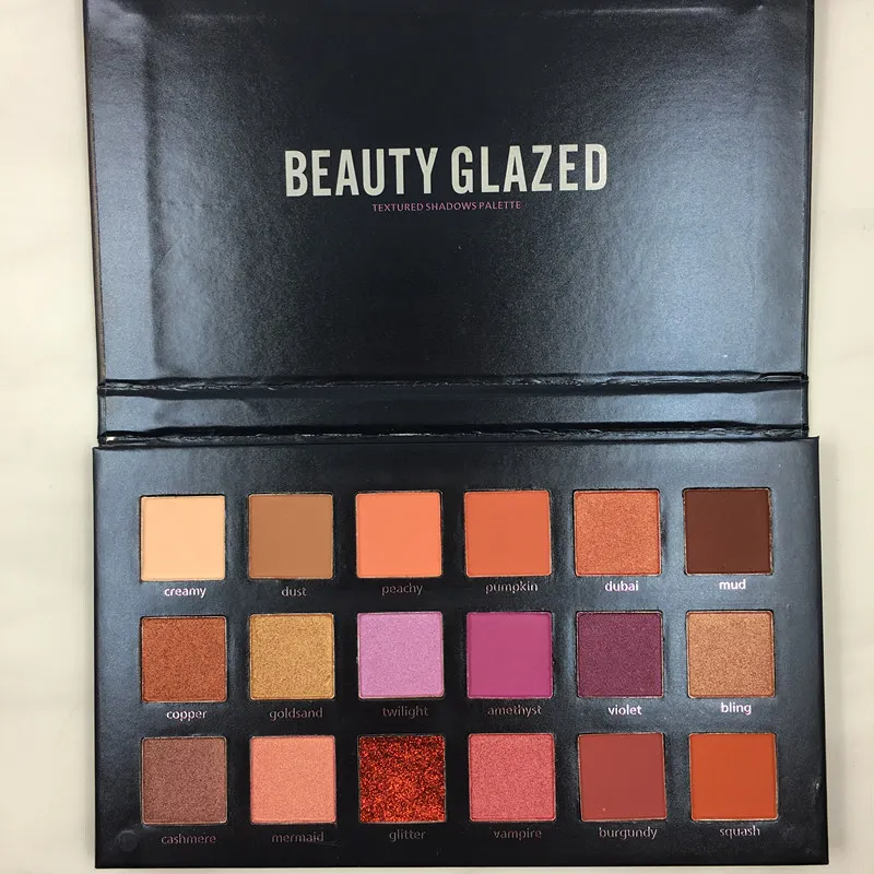Палетка теней Beauty Glazed для макияжа тени век блестящие матовые радужные 18 цветов| |