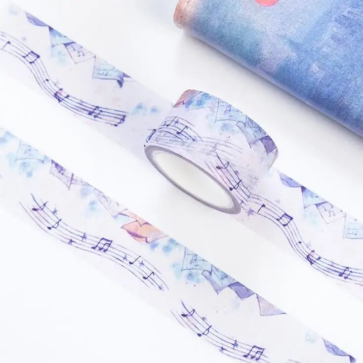 

Creative Movement Music Washi Tape Adhesive Tape DIY Scrapbooking Sticker Label Masking Craft Tape