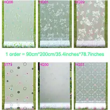 90*200 см/35,"* 78,7" матовое непрозрачное стекло оконная пленка для уединенности стеклянных наклеек домашний декор разноцветные листья и цветы HQZU3