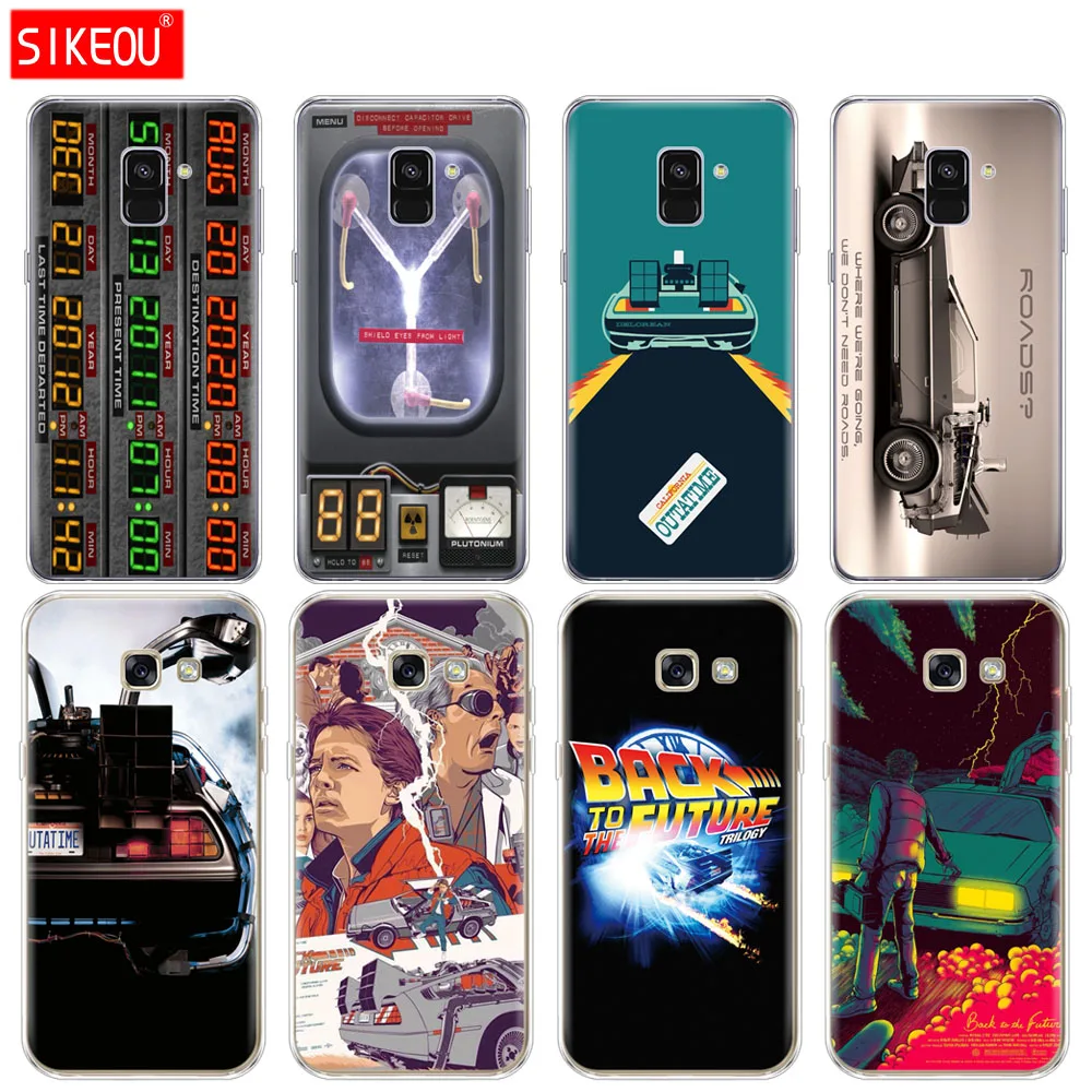 

Silicone phone case cover for Samsung Galaxy A8 2018 A3 A310 A5 A510 A7 2016 2017 Back to the Future DeLorean Time Machine