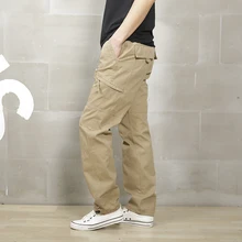 Высококачественные мужские свободные для отдыха карман комбинезоны из хлопка длинные штаны удобные повседневные супер большой брюки размер M-3XL 4XL 5XL 6XL