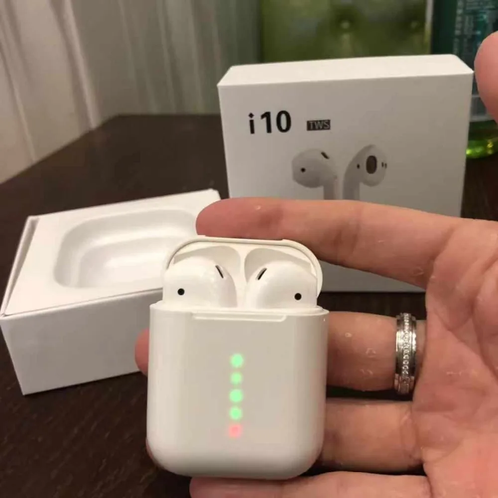 2019 Оригинал i10 tws 1:1 мини беспроводной Bluetooth 3D тяжелый бас наушники для всех ячеек PK