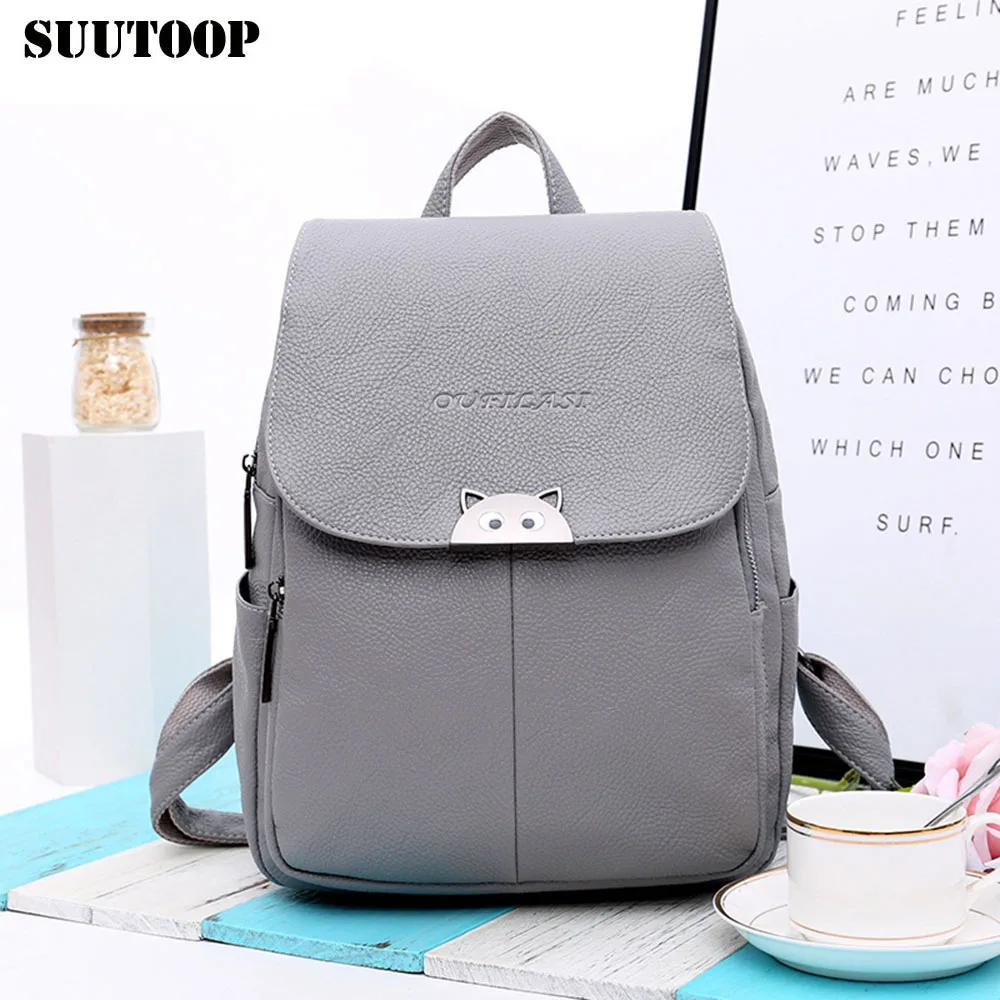 

2019 Fashion Female Leather Backpack for Women Bag Simple Style Bags Feminina Durable Travel BagPacks Mochila Mujer Bag Pack